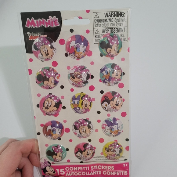 NWT Disney Minnie Mouse Daisy Confetti Plastic Ball Stickers 15 In Total Pack OS - Picture 3 of 4
